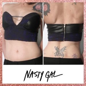 LIKE NEW Nasty Gal Blue Strapless Tube Top Large L
